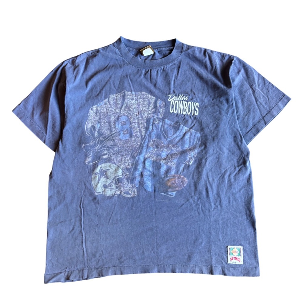Vintage 90's Single Stitch Dallas Cowboys Nutmeg Mills T Shirt Size XL